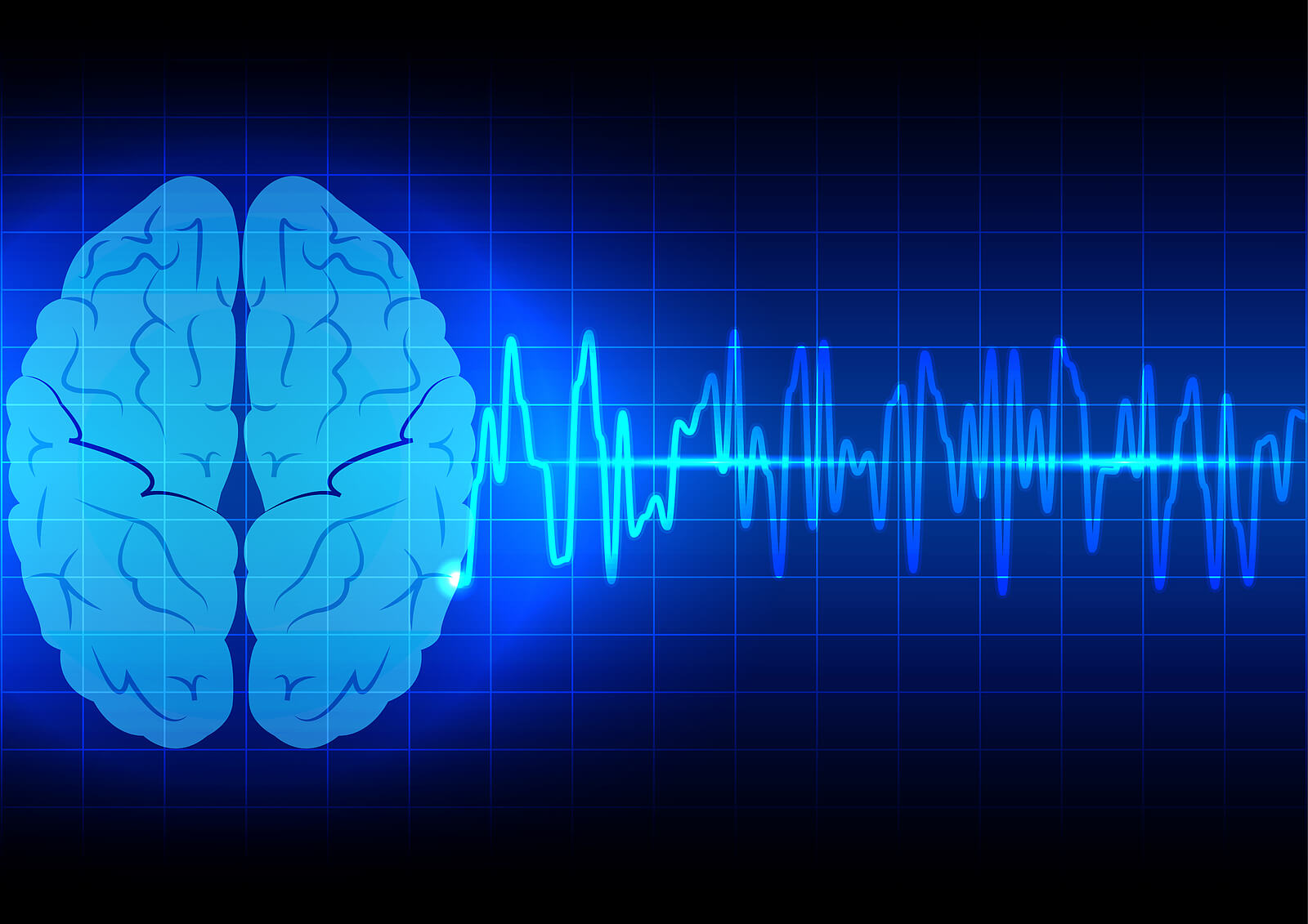 A digital illustration of a brain paired with fluctuating brainwaves symbolizes cognitive and emotional activity. This visual perfectly represents neurofeedback therapy in Denver, where clients work to improve regulation and mental clarity. From ADHD testing in Denver to trauma recovery and beyond, clients benefit from personalized care with a therapist in Hampden, CO. 