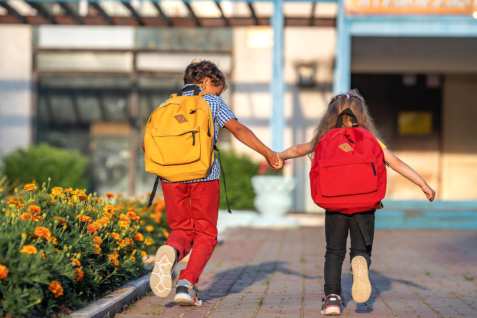 school children | autism therapist in greenwood village, co | autism in women littleton, co | autism testing for adults colorado | greenwood village, co | littleton, co | englewood, co Two children with backpacks holding hands while walking toward a school building, reflecting friendship, inclusion, and school supports. Parents navigating accommodations may consider an autism therapist in greenwood village, co and resources like autism testing in littleton, co. This image also relates to planning for an adult autism diagnosis denver later on, especially when support needs evolve over time.