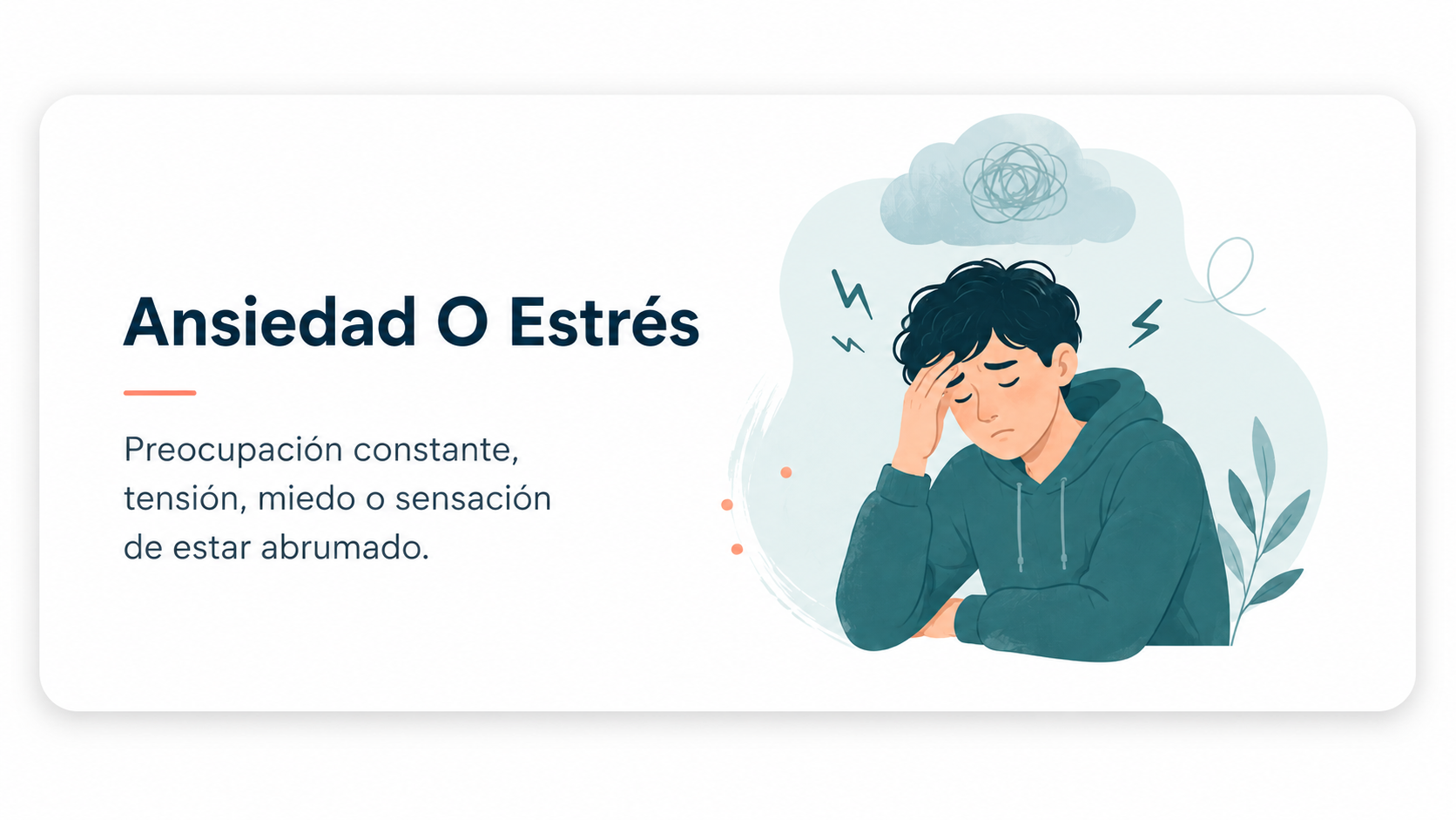 Ilustración sobre ansiedad y estrés en adolescentes para counseling en español en Denver y Englewood.