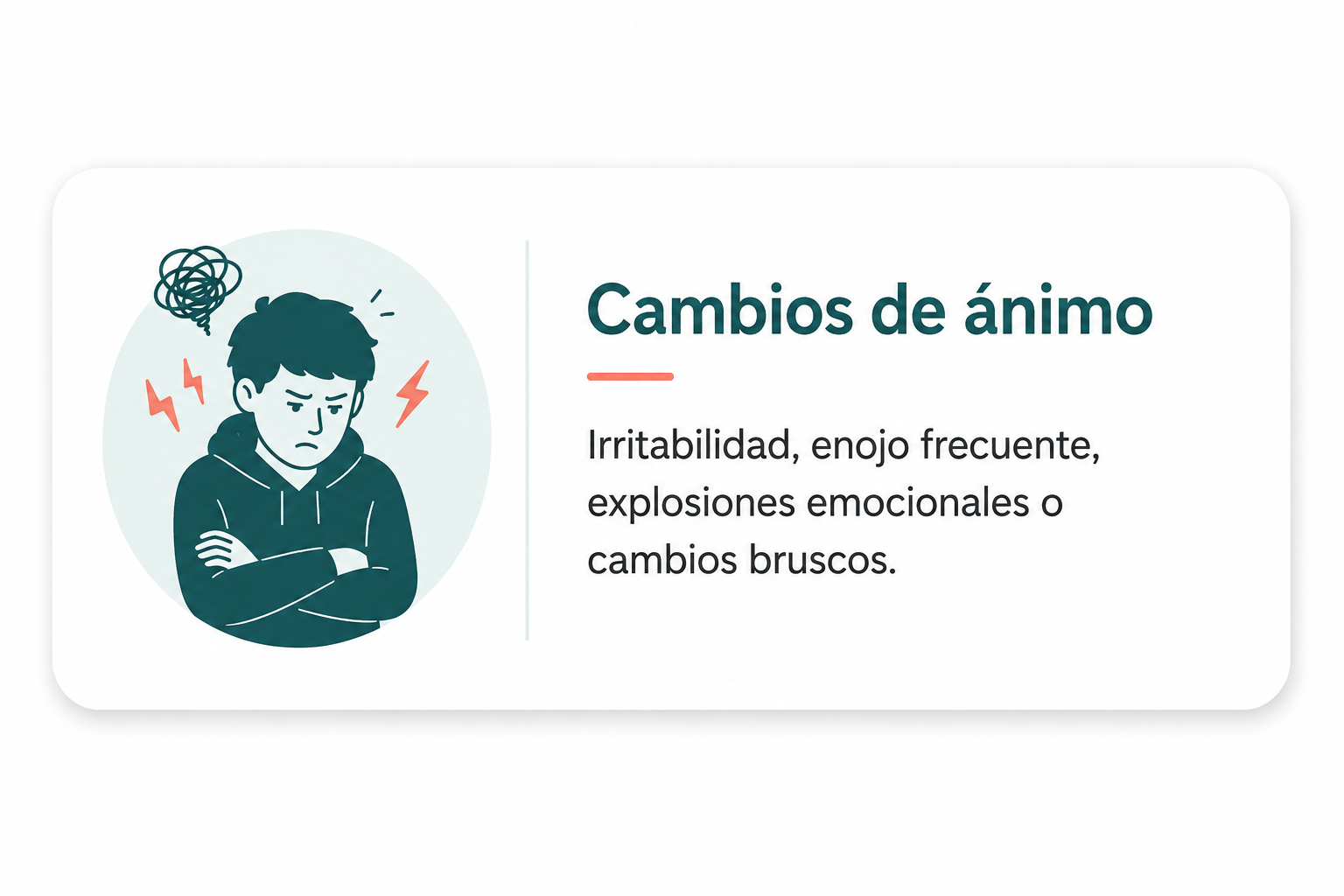 Ilustración sobre cambios de ánimo en adolescentes para counseling en español en Denver y Englewood.